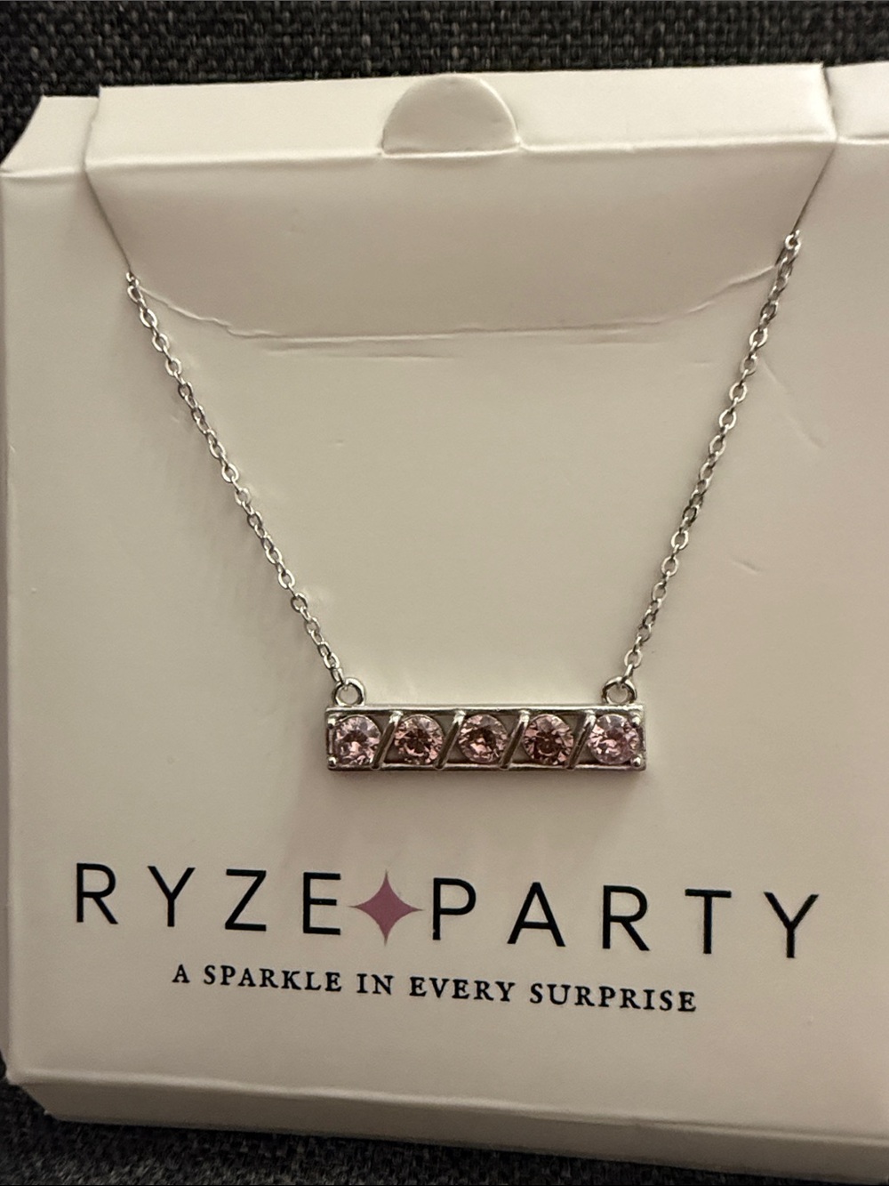 Ryze Party .925 sterling silver necklace bar.